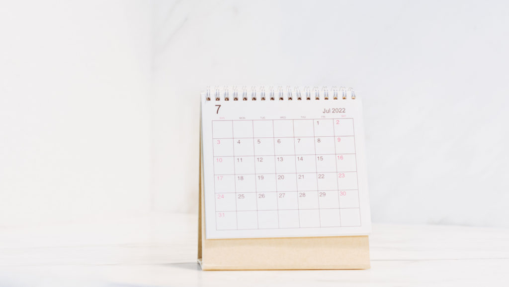 ７月カレンダー